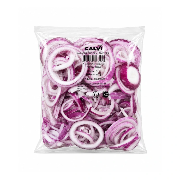 Oignon rouge rondelles 200g